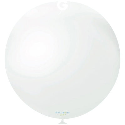 Balon Latex Jumbo 41cm Alb Metalic RR16M.29
