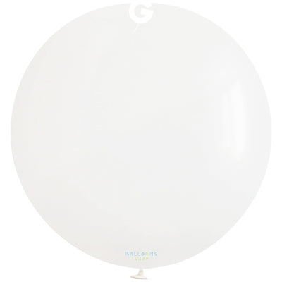 Balon Latex Mini Jumbo 48cm Standard Alb G19.01