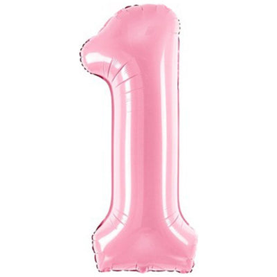Balon folie cifra 1 Roz 86 cm