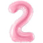 Balon folie cifra 2 Roz 86 cm