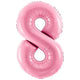 Foil balloon number 8 Pink 86 cm