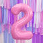 Balon folie cifra 2 Roz 86 cm
