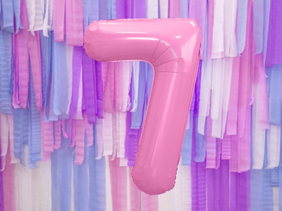 Balon folie cifra 7 Roz 86 cm
