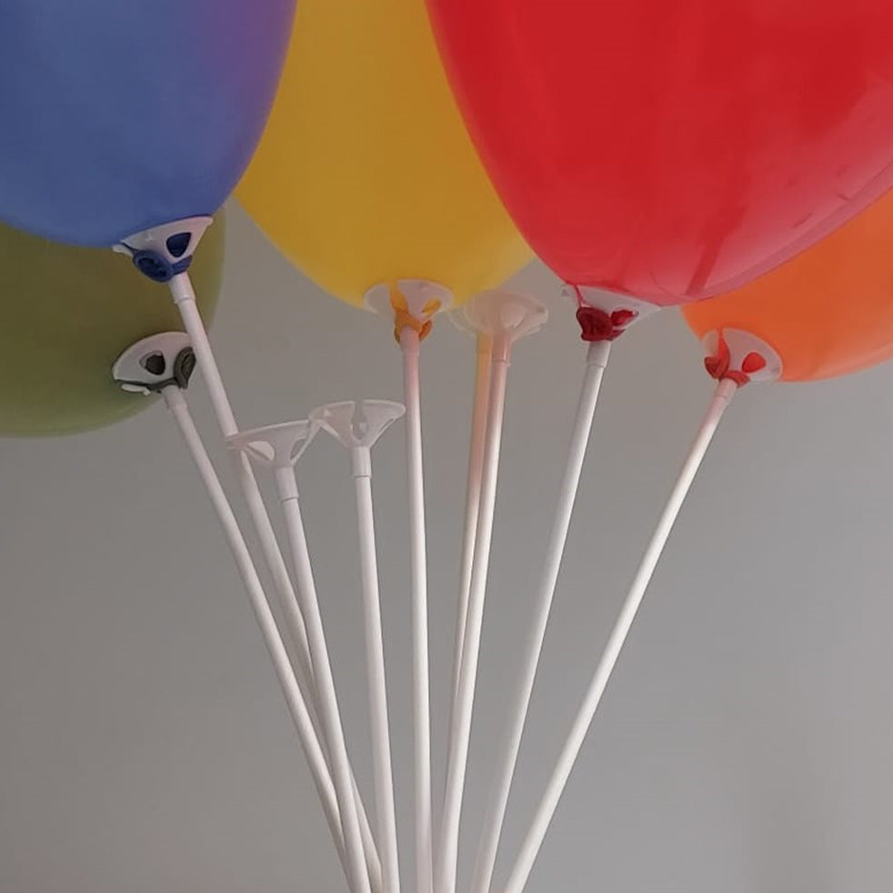 Set of 100 ECO cardboard sticks and rosettes for 35cm latex balloons