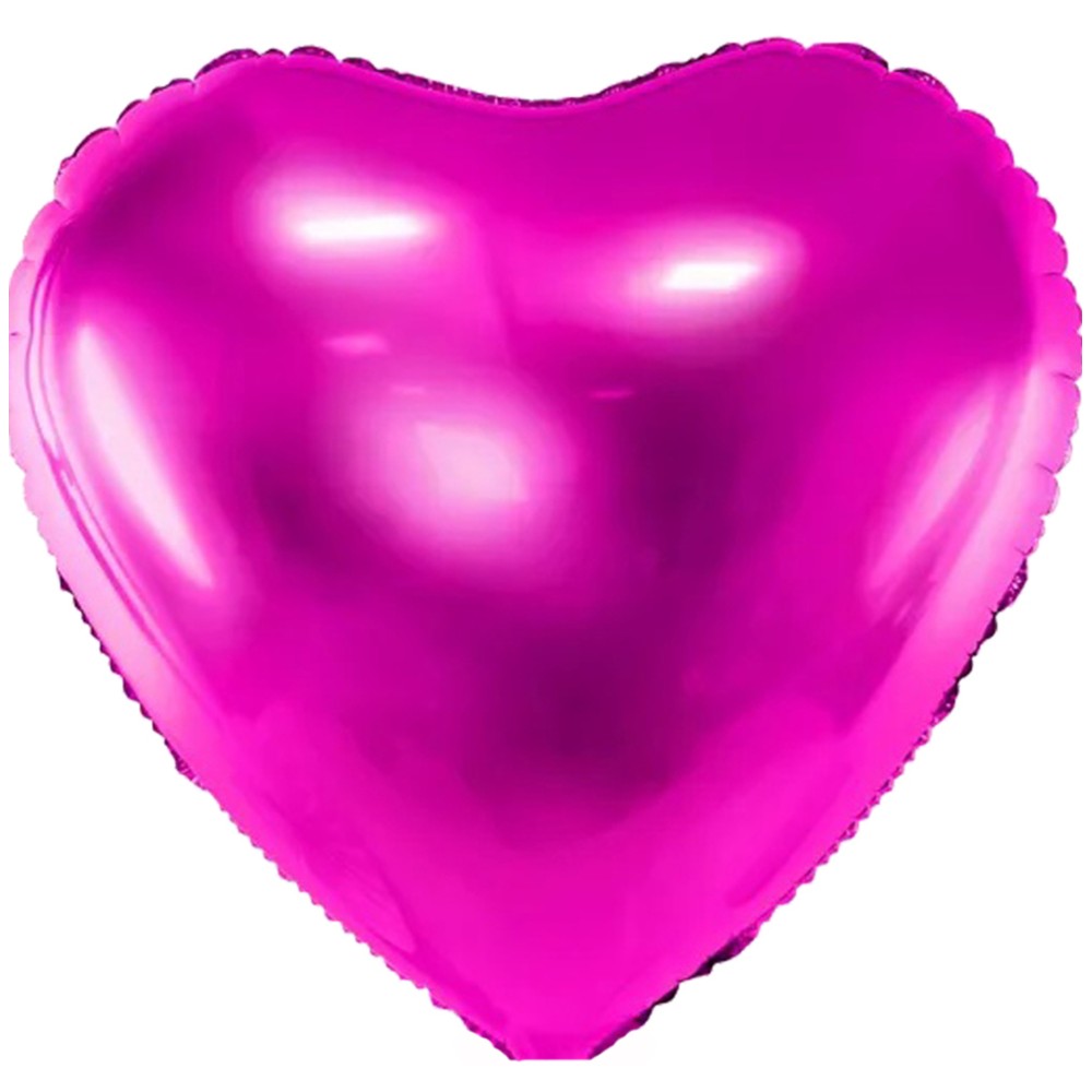 Fuchsia Heart Foil Balloon 45cm PDC1047