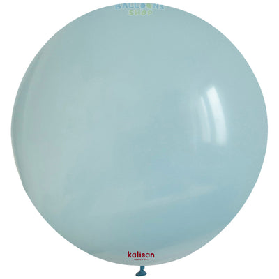Jumbo Latex Balloon 90cm Blue Glass Retro 8004