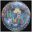 Balon BOBO PVC Transparent 45cm cu print Happy Birthday Colorat