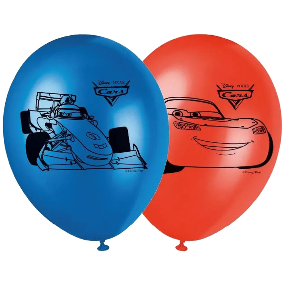 Set of 8 Latex Balloons 28cm Cars Ice