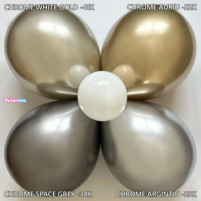 Balon Latex Jumbo 60cm Chrome Space Grey -34K