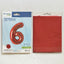 Red Foil Balloon Number 6, 87cm