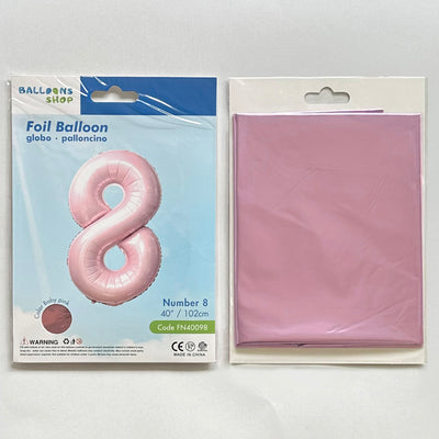 Balon Folie Cifra 8 Baby Pink 87cm
