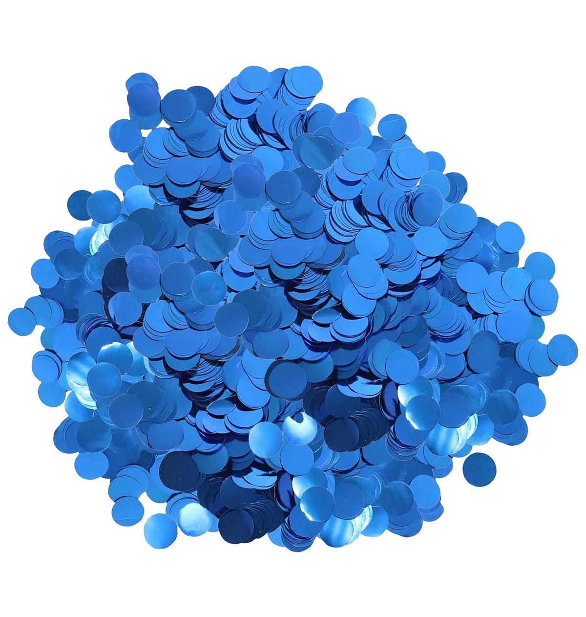 Blue Metallic Round Confetti 1cm 100g