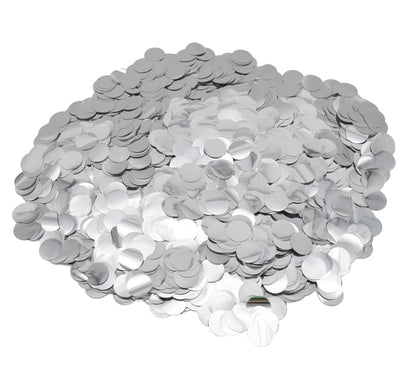 Confetti Metalic Argintiu 1cm Rotund 100g