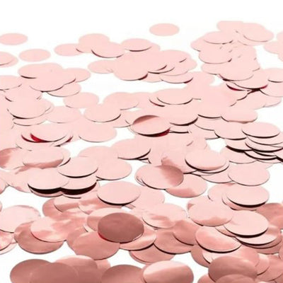 Rose Gold Metallic Confetti 1.5cm Round 100g