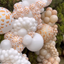 Jumbo latex balloon 60cm Safari Cow - White (Print - Gold)