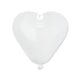 Baloane Latex Inima 16cm Standard Alb CR6.01