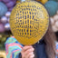 30cm Latex Balloons Safari Crocodile - Mustard (Print: Black)