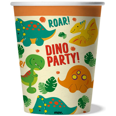 8 Dinosaur Glasses 250ml Grabo Set