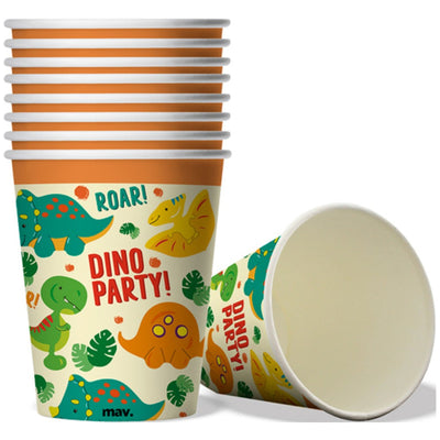 8 Dinosaur Glasses 250ml Grabo Set