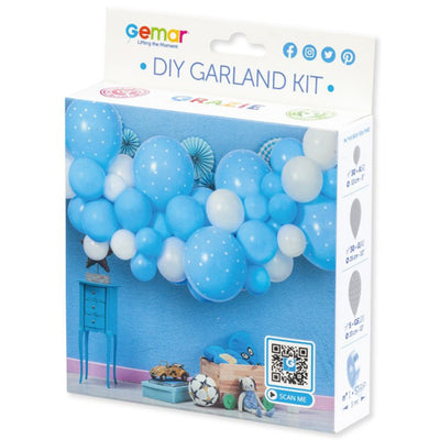 DIY KIT Latex Balloon Garland Baby Blue