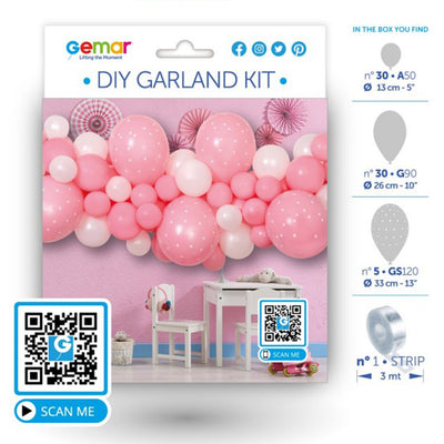 DIY KIT Baby Pink Latex Balloon Garland