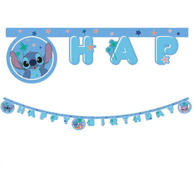 Banner Petrecere Happy Birthday Stitch