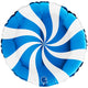 Balon Folie Rotund Acadea Alb-Albastra 46cm Grabo