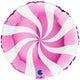Balon Folie Rotund Acadea Alb-Fucsia 46cm Grabo