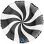 Round Black and White Lollipop Foil Balloon 46cm Grabo