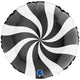 Balon Folie Rotund Acadea Alb-Negru 46cm Grabo