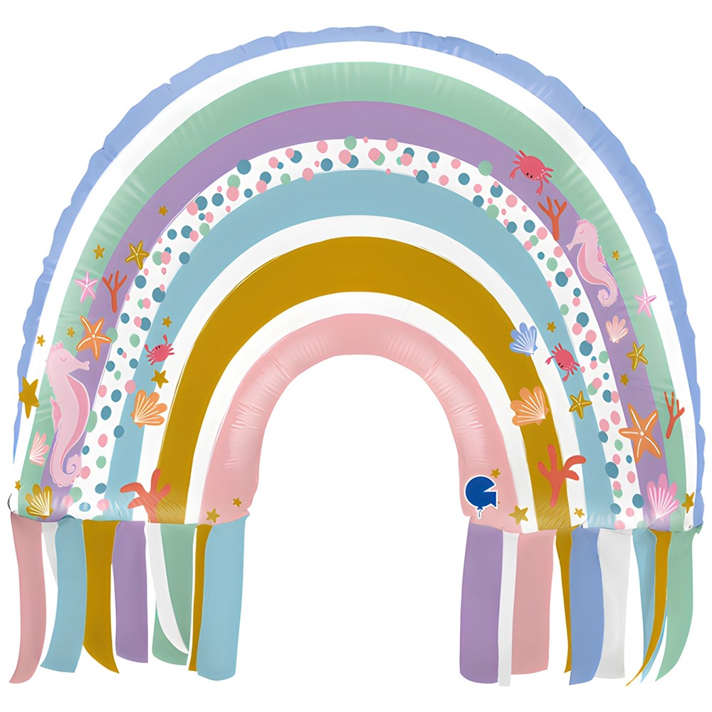 Rainbow Sea Animals Figure Foil Balloon 64cm Grabo