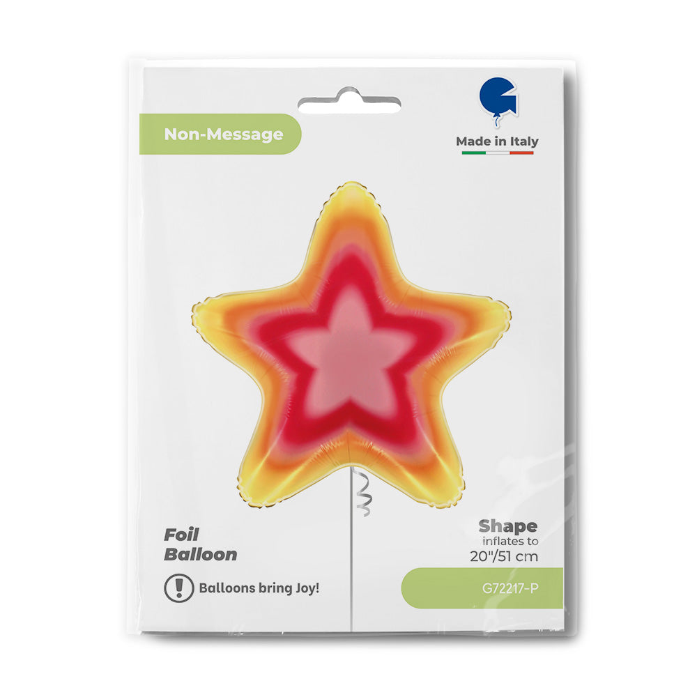 Foil Balloon Star Aura Pink Figurine 51cm
