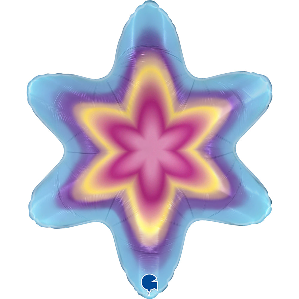 Foil Balloon Aura Lilac Star Figurine 56cm