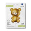 Foil Balloon Bear Figure AI Gold 74cm