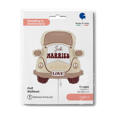 Foil Balloon Figurine Car Just Married 66cm