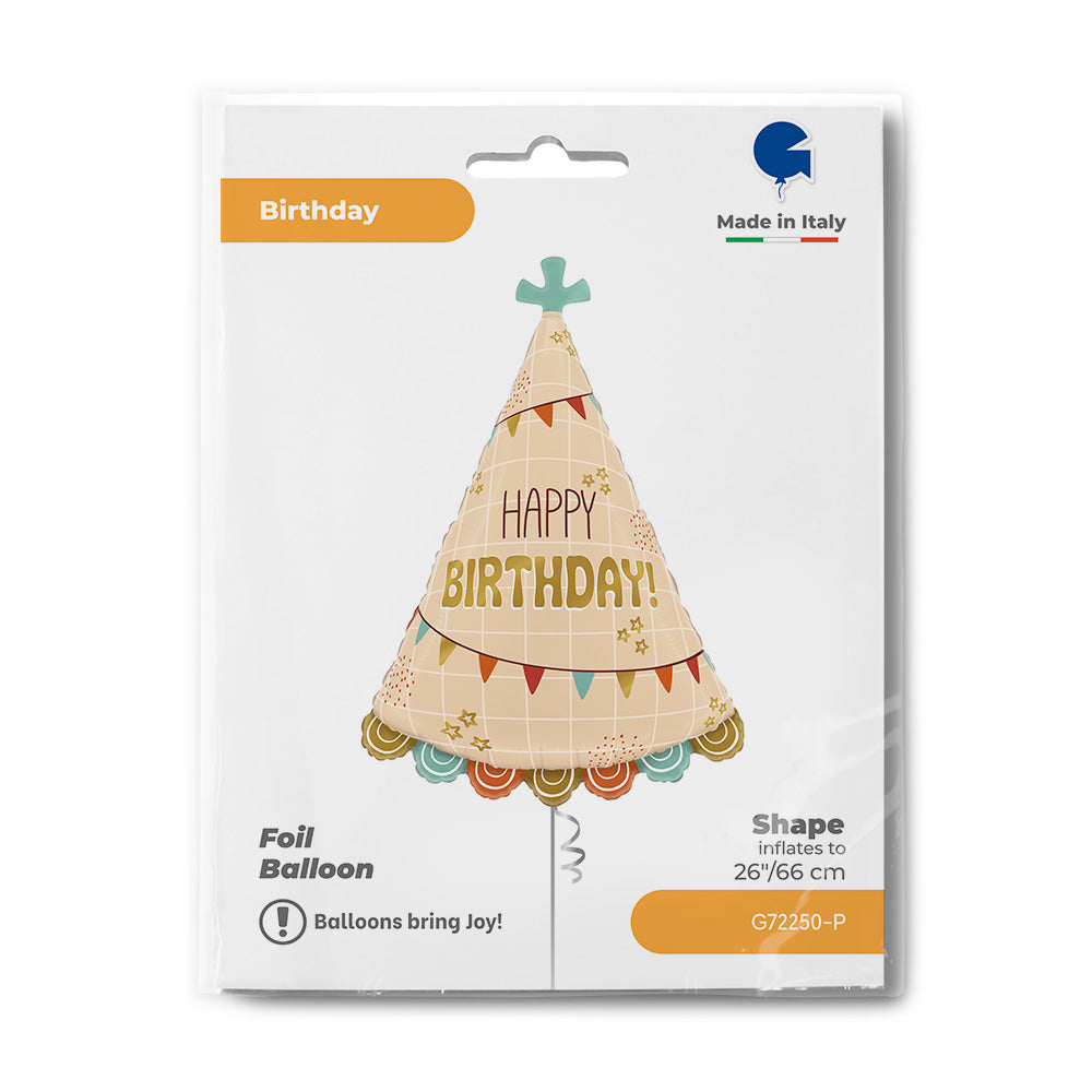 Balon Folie Figurina Coif Aniversar 66cm