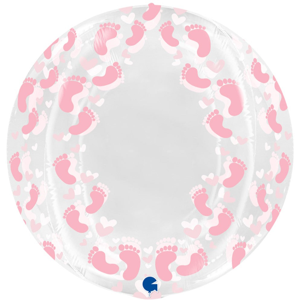 Balon Folie Sfera 4D Picioruse Roz 48cm Grabo