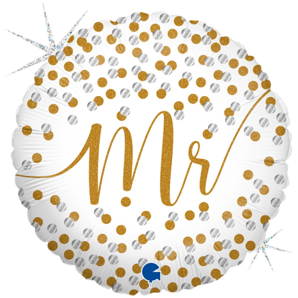 Balon Folie print confetti Mr 46 cm Grabo