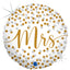 Balon Folie print confetti Mrs 46 cm Grabo