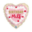 Balon Folie Inima Birthday Milf 46cm