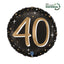 40th Anniversary Round Foil Balloon Gold 46cm