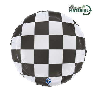 Balon Folie Rotund Checkerboard 46cm
