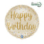 Balon Folie Crem Happy Birthday Auriu 46cm