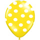 Latex Balloons 26cm Light Yellow with White Dots - G90DOTS.02