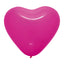 Fuchsia Heart Latex Balloons 25cm