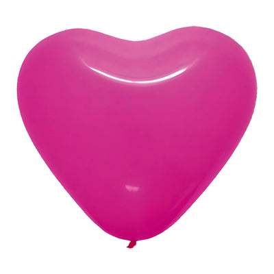 Baloane Latex Inima Fucsia 25cm