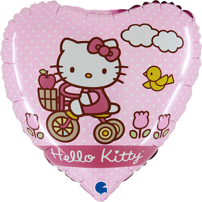 Foil Balloon Heart Hello Kitty 46cm Grabo