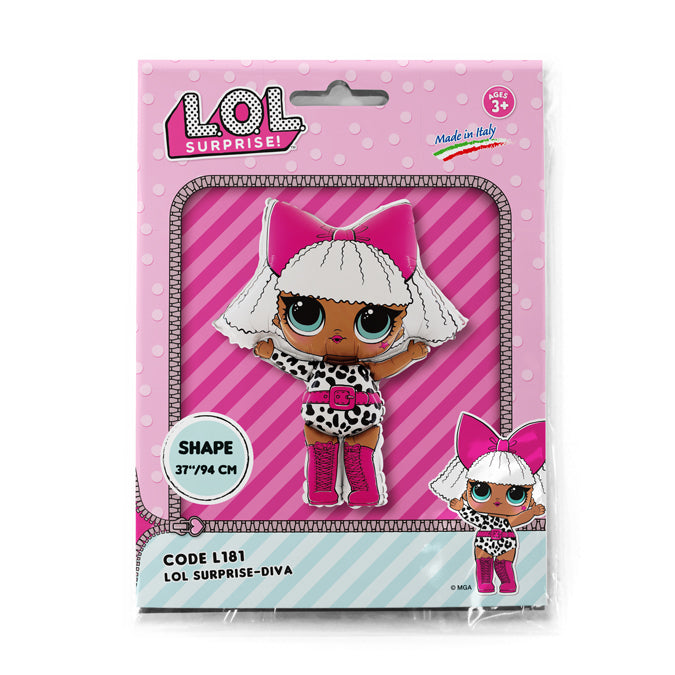 Foil Balloon Figurine LOL Surprise Diva 94cm Grabo