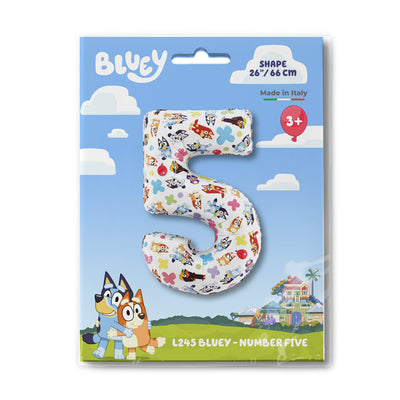 Balon Folie Cifra 5 Bluey 66cm