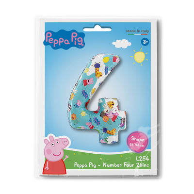 Foil Balloon Number 4 Peppa Pig 66cm